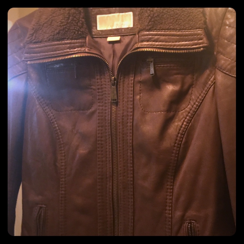 Leather coat